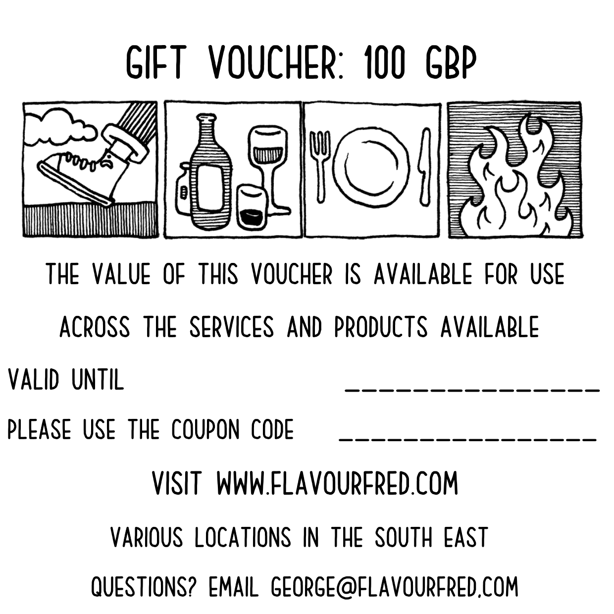 £100 Gift e-Voucher – Flavour Fred